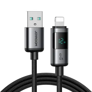 Joyroom S-A16 Pro Prism "Power-View" 3A USB-A to Lightning Cable وصلة شحن ايفون بشاشة لعرض القدرة