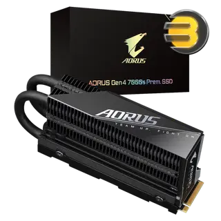 GIGABYTE AORUS Gen4 7000s Prem. M.2 2280 2TB PCI-Express 4.0 x4, NVMe 1.4 3D TLC SSD GP-AG70S2TB-P -
