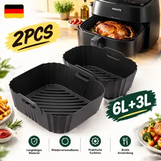 2 sztuki silikonowa forma podwójny kosz kompatybilny z Philips Airfryer 3000 Fryer Air