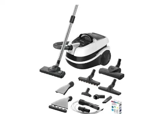بوش مكنسة 2100 وات لتنظيف الرطب والجاف باجلس لون أبيض BWD421PRO