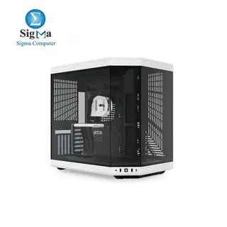 HYTE Y70 Upgraded Modern Aesthetic Dual Chamber Panoramic Tempered Glass Mid-Tower ATX Computer Gaming Case with PCIE 4.0 Riser Cable Included, White (CS-HYTE-Y70-BW)