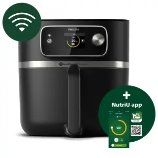 Philips 7000 Series Air Fryer , 8.3 Liter , 2200 Watt Black, HD9880-90