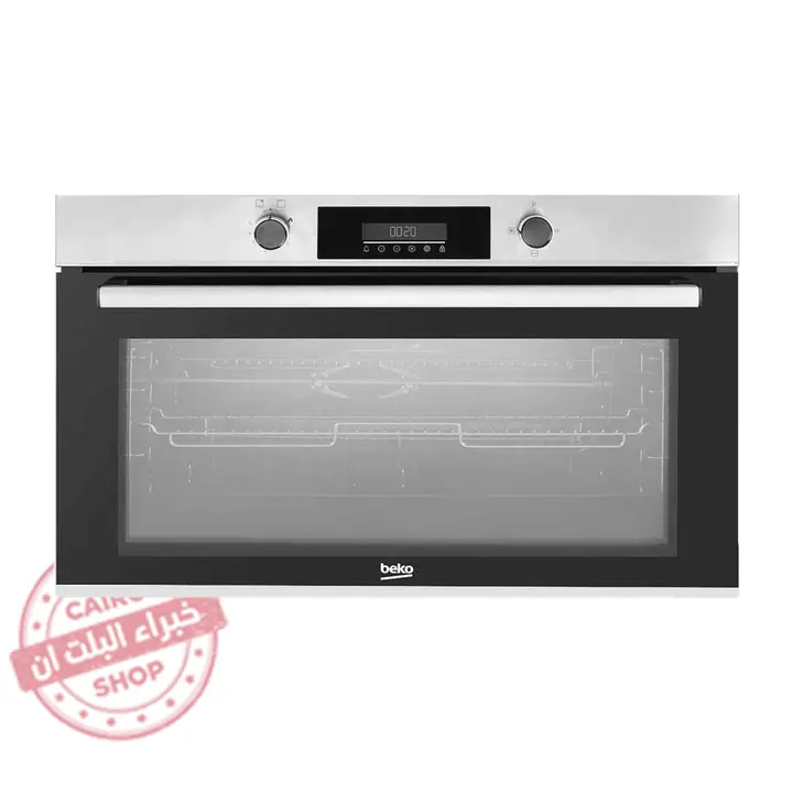 فرن بيكو 90سم غاز شواية غاز 2مروحة ديجيتال ستانلس BBWHT12300XS