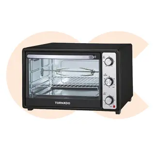 Best-Selling TORNADO Electric Oven 46 litre, 1800 Watt in Black Color With Grill and Fan TEO-46NE(K) | Available Now at EHAB Center Home Appliances
