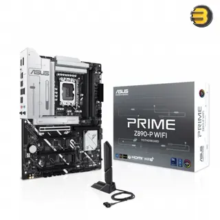ASUS PRIME Z890-P WIFI Z890, LGA 1851 ATX motherboard, Intel Core Ultra Series 2 Ready, Advanced AI PC-ready, 14+1+1+2 power stage, DDR5, PCIe 5.0, Thunderbolt 4 USB Type-C, 4x M.2, Wi-Fi 7, 2.5Gb -