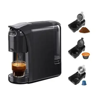 4-in-1 coffee machine that works with Nespresso, Dolce Gusto capsules, and ground coffee. / Model BL20