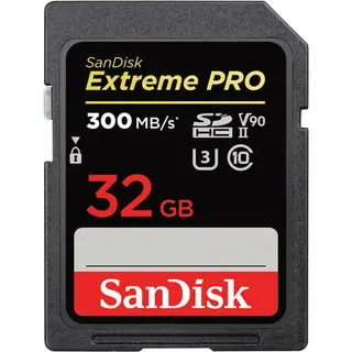 SanDisk 32GB Extreme PRO 300MB/s UHS-II SDHC Memory Card