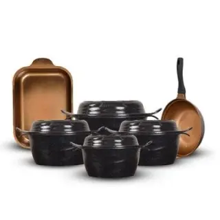 طقم حلل 10ق بطوط نيوكلاين (4 حلل + 4 غطاء متعدد + ووك+ طاجن)