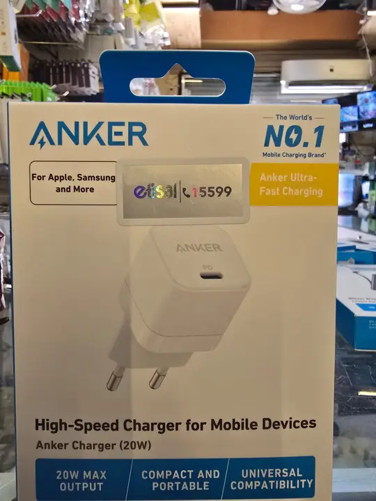 راس شاحن انكر 20 وات ضمان اتصال Anker Charger 20W PD etisal A2149L23