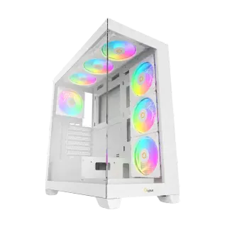 Ocypus Gamma C72 ARGB 7-Fans Gaming Mid Tower Case, White