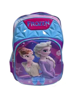 Generic 3D Frozen Elisa And Anna Bag Cartoon Backpack For School 13 Inch, Blue