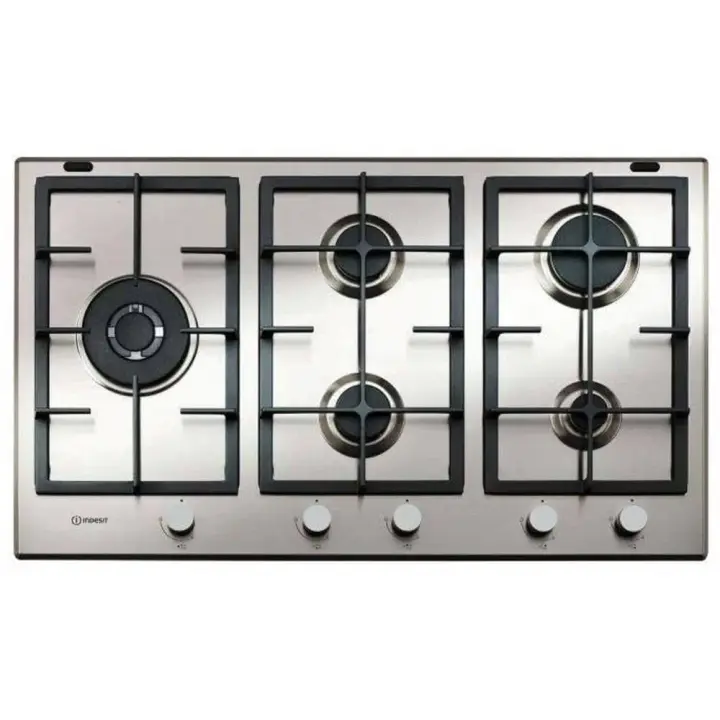 Indesit Built In Gas Hob, 5 Burners, 90 cm, Silver - IN9522IX