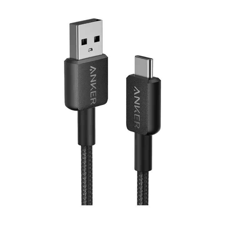 ANKER 322 USB-A TO USB-C CABLE 3FT 0.9M (A81H5H11) Black G