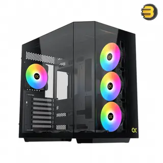 XIGMATEK Cubi II 7 ARGB FANS, Black, EATX, U3x2+Type C, 3PCS TG, 6PCS Z22A Reverse & 1PC Z22A, ARGB Remote Control Box -