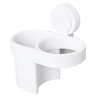 Bathroom Organizer and Hair Dryer - White
