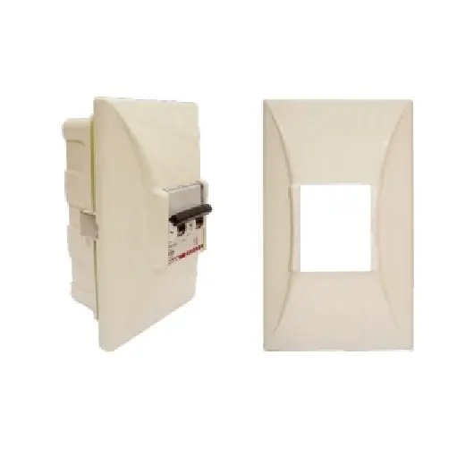 bticino, Flush-mounting Box with 2pole circuit breaker, 63 amp