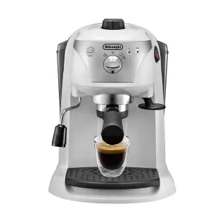 Delonghi Espresso and Coffee Machine 1100W White, EC221.W 2year Warranty