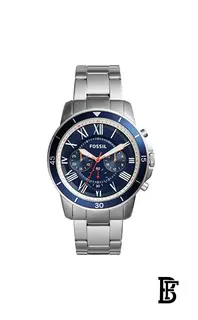 FOSSIL FS5238 Men's Water Resistant Chronograph Watch, 44 mm, Silver