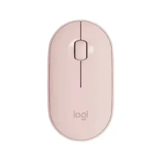 Logitech M350 Pebble Wireless Mouse, Slim Design, Silent Clicks, Bluetooth & USB Receiver, Rose (910-005717 )