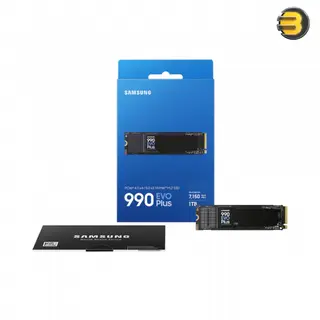 Samsung 990 EVO Plus 1TB PCIe 4.0 x4 / 5.0 x2 NVMe M.2 SSD, Up to 7,150 MB/s Sequential Read, 6,300 MB/s Sequential Write, Samsung V-NAND TLC, HMB Cache -