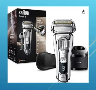 Braun Series 9 9395cc Men's Electric Shaver, Enhanced Cleaning and Charging Stat
