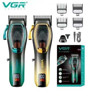 VGR ماكينة حلاقة كهربائية لاسلكية قابلة لاعادة الشحن ضد الماء V-674