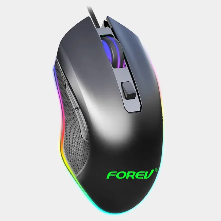 Forev Fv-Q7 Gaming Mouse Multi Dpi & Multi Backlit Led Lights Effects, For Pc