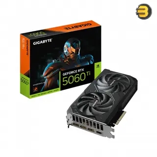 GIGABYTE GeForce RTX 5060 Ti WINDFORCE 8G Graphics Card | 8GB GDDR7, PCIe 5.0, Dual-Fan Cooling, HDMI 2.1, DisplayPort 2.1