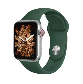 MC57 Smart Watch 40MM-SERIES 6, Full touch screen- supports Arabic language, measures blood oxygen, heart rate, blood pressure, call and message alerts, compatible with Android and IOS, Green Color